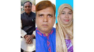 চাঁপাইনবাবগঞ্জ পৌরসভার প্যানেল মেয়র সালেহ, আরমান, জিনিয়া