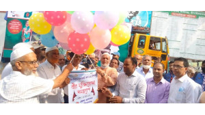 মুক্তির উৎসব ও স্বাধীনতার সুবর্ণজয়ন্তী উপলক্ষে মেলার শেষ দিনে মুক্তিযোদ্ধাদের রোডশো