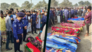 শিবগঞ্জে ধান বোঝাই ভুটভুটি উল্টের ঘটনায় মৃতের সংখ্যা বেড়ে ৯ জন