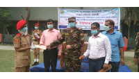 বাংলাদেশ ন্যাশনাল ক্যাডেট  কোর  মহাস্থান রেজিমেন্ট,রাজশাহীর উদ্দ্যোগে  ত্রান সহায়তা 
