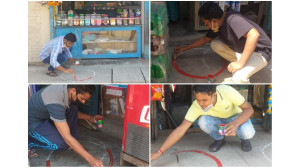  চাঁপাইনবাবগঞ্জে সামাজিক দূরত্ব নিশ্চিতে কাজ করছে ছাত্রলীগ