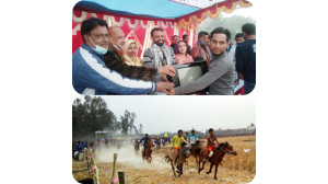 ঘুঘুডিমা এলাকায় ঐতিহ্যবাহী ঘোড় দৌড় প্রতিযোগিতা অনুষ্ঠিত