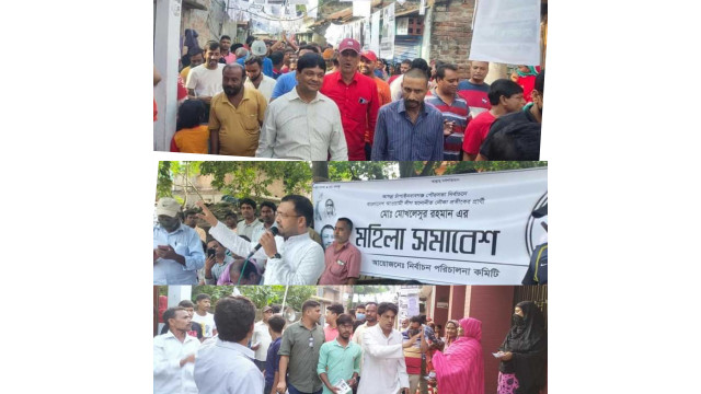 চাঁপাইনবাবগঞ্জ পৌরসভা নির্বাচন জোরেসোরে চলছে মেয়র প্রার্থীদের গণসংযোগ