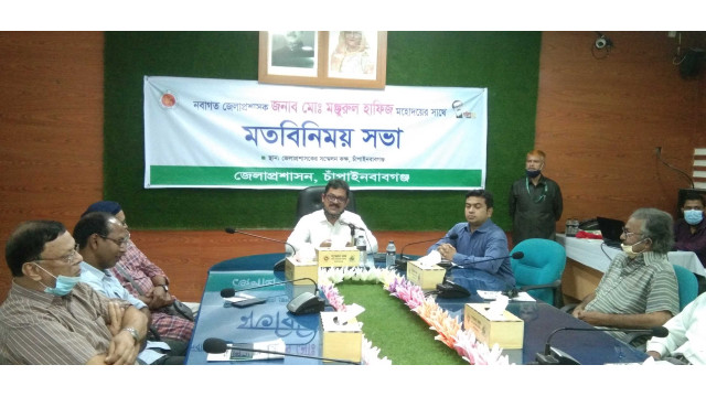 সাংবাদিকদের সাথে নবাগত জেলা প্রশাসক মঞ্জুরুল হাফিজের মতবিনিময়