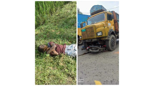 চাঁপাইনবাবগঞ্জে ট্রাক-মোটরসাইকেল মুখোমুখি সংঘর্ষে এনজিও কর্মীসহ নিহত ২