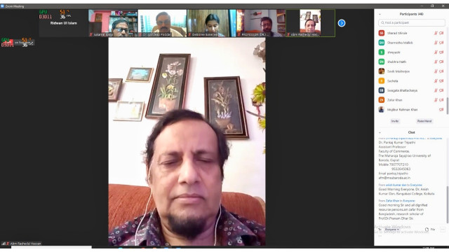 ভারতে অনুষ্ঠিত আন্তর্জাতিক ওয়েবিনারে মূল বক্তা ইবিএইউবি উপাচার্য প্রফেসর ড. এবিএম রাশেদুল হাসান