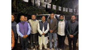 শিবগঞ্জ পৌরসভা নির্বাচনে কনক ও  রাসেলের নেতৃত্বে নৌকার পক্ষে গণসংযোগ 