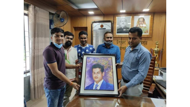 বাইসপুতুল মন্দির কমিটির পক্ষ থেকে ইউএনও কে বিদায় সংবর্ধনা