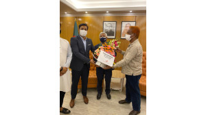 এফবিসিসিআই এর নতুন সভাপতির সাথে এরফান আলীর সৌজন্য সাক্ষাৎ