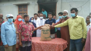 ইলিশ সংশ্লিষ্ট  ১৯০ জন জেলেদের মাঝে বিশেষ ভিজিএফের চাল বিতরণ 