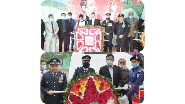 বিনম্র শ্রদ্ধাঞ্জলি,পতাকা উত্তোলন ও বঙ্গবন্ধুর ম্যুরাল উদ্ধোধনের মধ্যদিয়ে মহান বিজয় দিবস পালিত