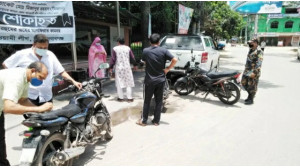 কঠোর লকডাউনের ৯ম দিন : চাঁপাইনবাবগঞ্জে ১১৬ মামলায় ৮৭ ৬৫০ টাকা জরিমানা