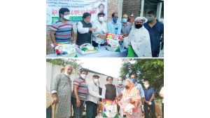 চাঁপাইনবাবগঞ্জ পৌরসভার ১,১৩ ও  ১৪নং ওয়ার্ডে এরফান গ্রুপের ঈদ সামগ্রী ও খাদ্যসহায়তা বিতরণ