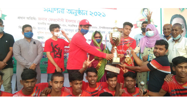 চাঁপাইনবাবগঞ্জ জেলা পর্যায়ে বঙ্গবন্ধু ও বঙ্গমাতা ফুটবল টুর্নামেন্টে চ্যাম্পিয়ন সদর উপজেলা