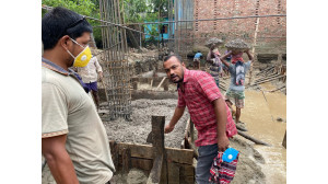 ১৪ নং চরমোহনপুর সরকারি প্রাথমিক বিদ্যালয়ের নির্মাণ কাজের  ভিত্তি প্রস্তর স্থাপন