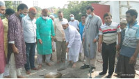 চাঁপাইনবাবগঞ্জে শাহীবাগ জামে মসজিদের দ্বিতল ভবন নির্মাণ কাজের উদ্বোধন 
