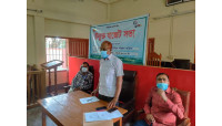 স্বাস্থ্যবিধি মেনে গোবরাতলা ইউনিয়ন পরিষদের উন্মুক্ত বাজেট ঘোষণা