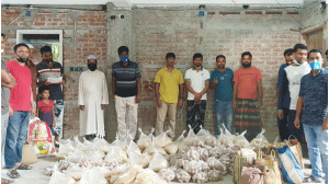 নিজ গ্রামে অসহায় মানুষের পাশে ভোলাহাট  ধরমপুর গ্রামের  স্বেচ্ছাসেবী সংগঠন `ধরমপুর ছাত্র কল্যাণ সংস্থা`